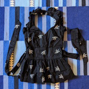 Anthropologie Girls from Savoy Swallow Halter Top